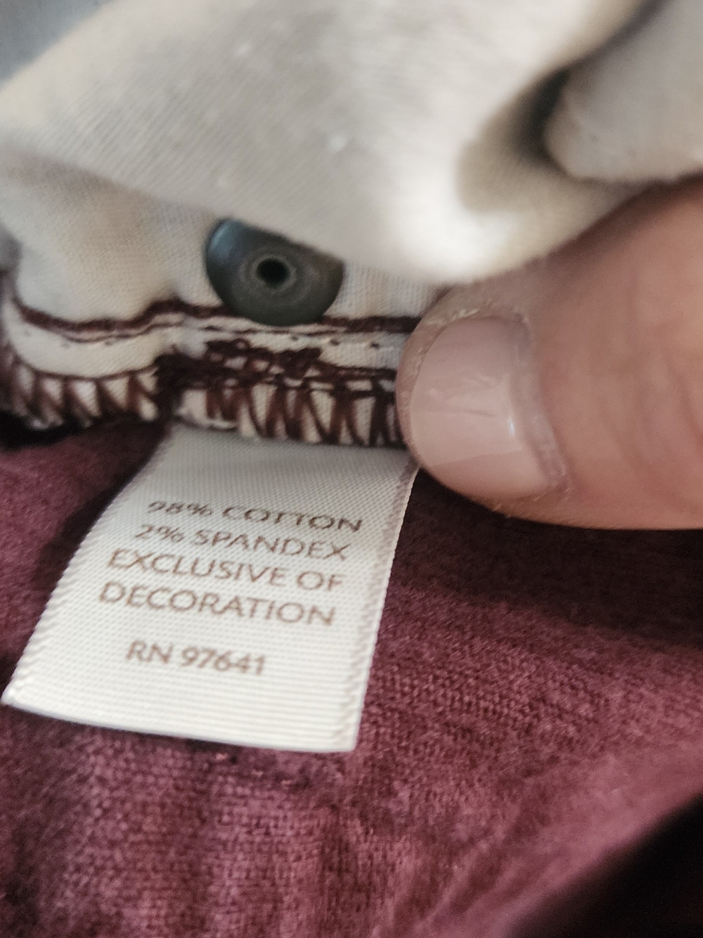J.Jill Boot Cut Stretch Corduroy Pants Plum Burgundy Size 6 - Picture 4 of 6